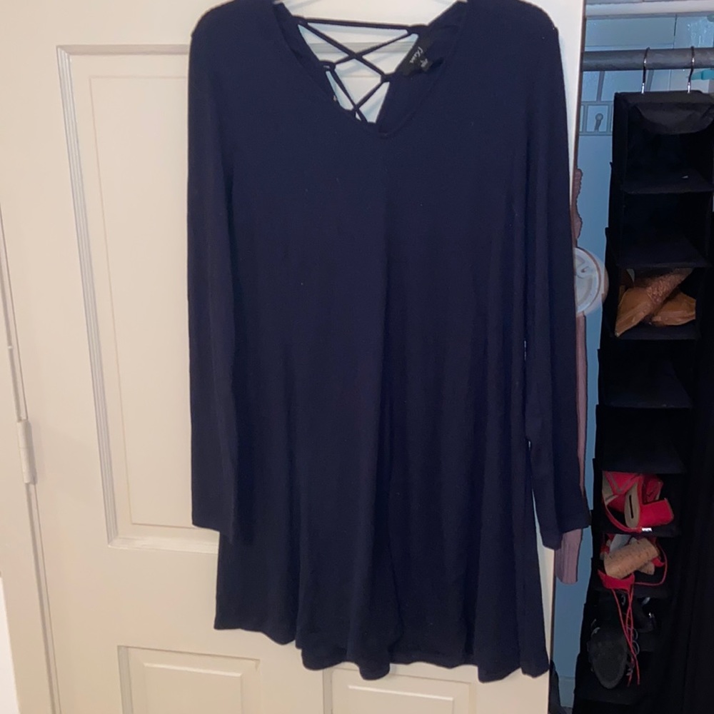Navy Knit Dress
